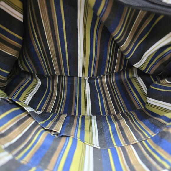 Jesslyn Blake Anthropologie Canvas & Leather Crossbody Messenger Bag Brown Blue - Picture 15 of 15